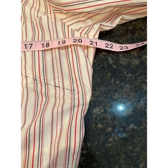 Bandolino Women's Striped Zippered Blouse Multicolor Size L Casual - Picture 8 of 11